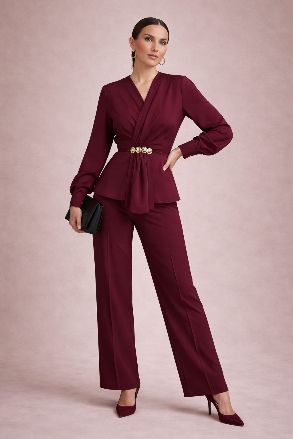 BURGUNDY GOLDY SHIRT