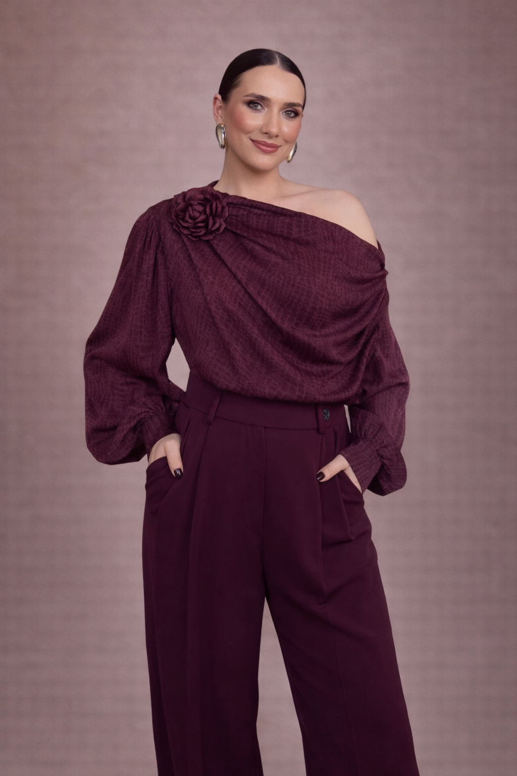 BURGUNDI ELEGANTE SHIRT